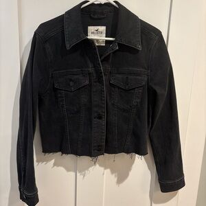 Hollister Co. Cropped Black Denim Jacket